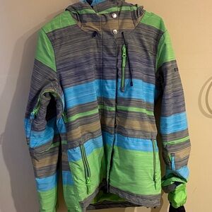 Roxy Multicolor Striped Ski Jacket